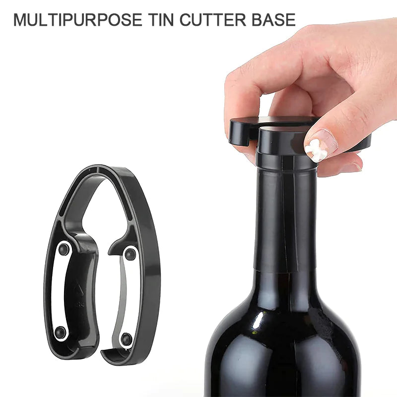 5-in-1 Electric Wine Opener Set – Automatic Corkscrew with Foil Cutter, Vacuum Stopper & Aerator